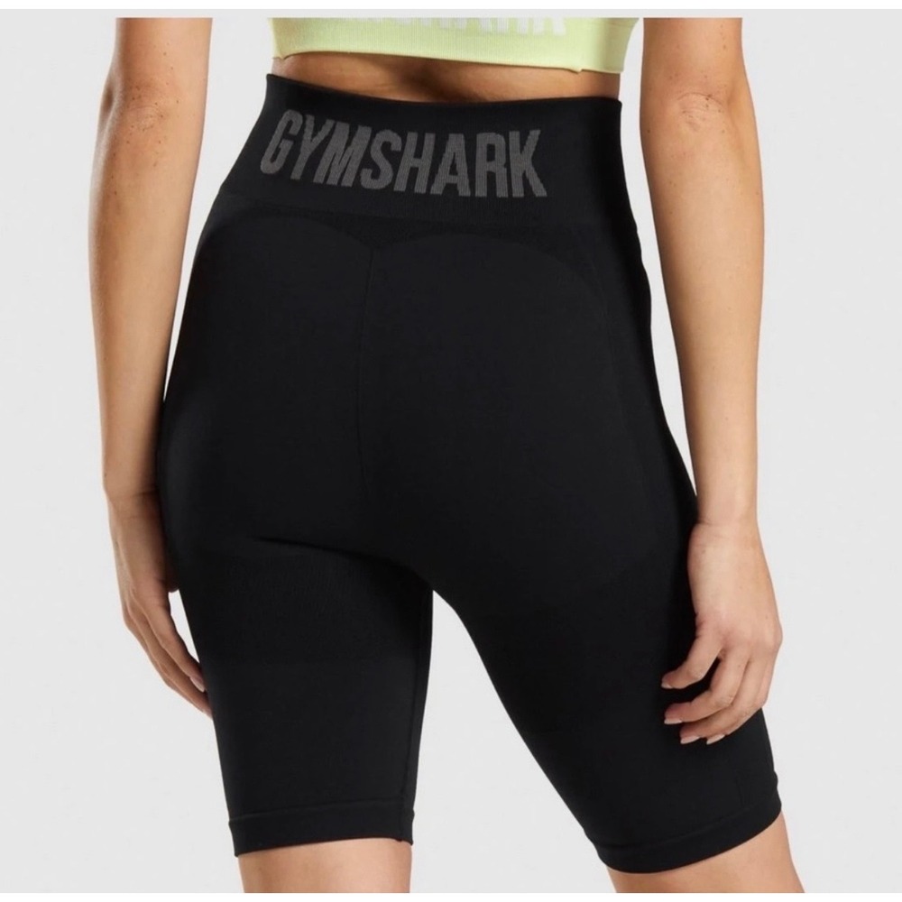 Gymshark Flex Cycling Shorts Black Charcoal Grey High Waisted Biker XS
